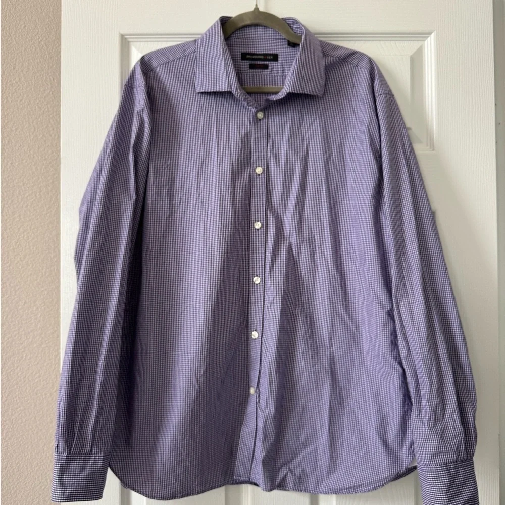 Men’s John Varvatos Button Down Dress Shirt slim fit size 17 sleeve 34/35